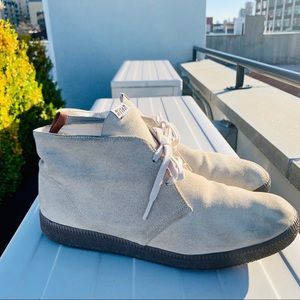 Alife Leather Suede Chick High Flats Ankle Cut Lace Classy